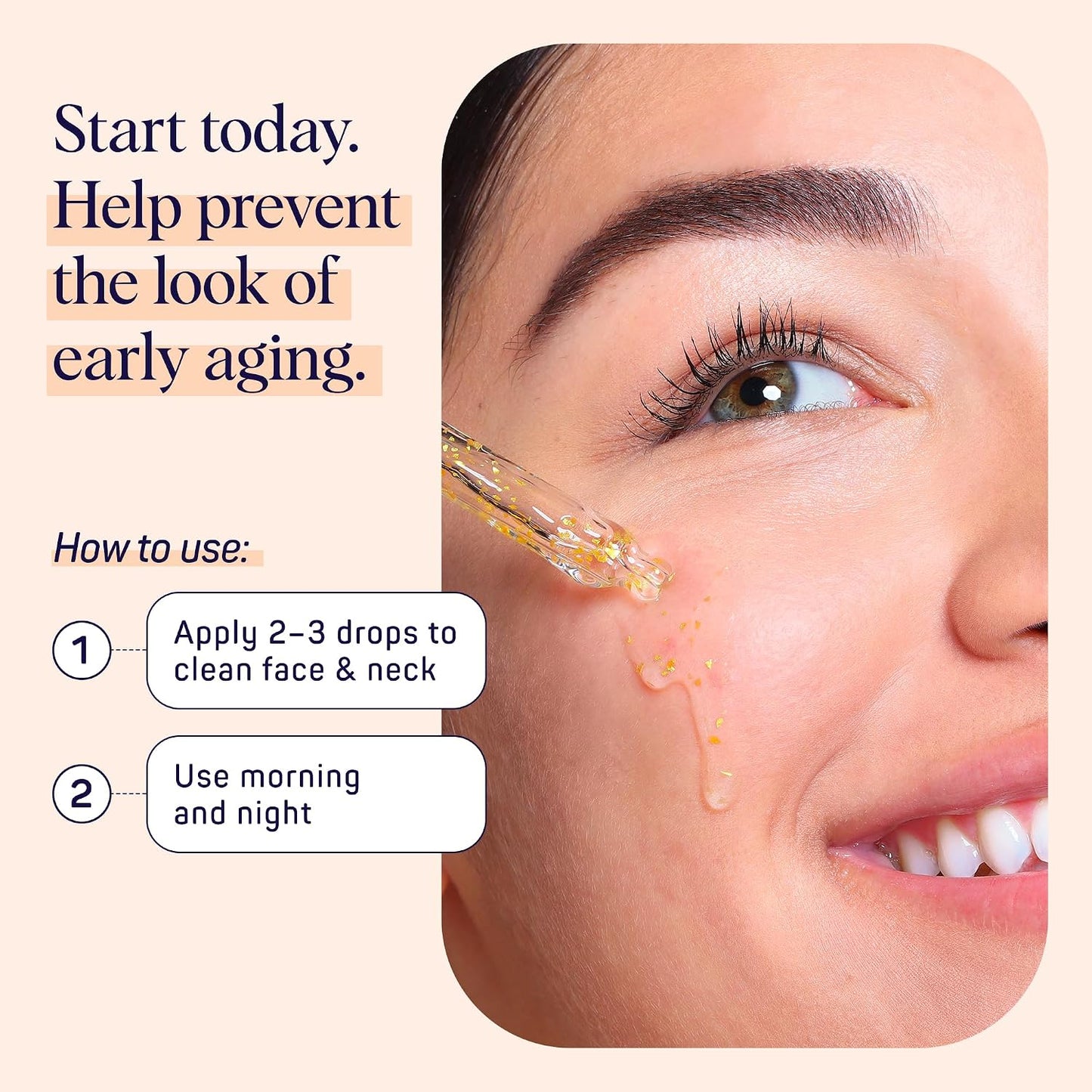 Beauty 24K Gold anti Aging Serum | Korean Deep Collagen Serum for Face with Real Gold Flakes | Hydrating & Firming Treatment for a Youthful Look | 3.7 Fl. Oz.