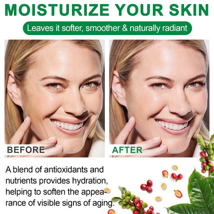 Cold-Pressed Green Arabica Coffee Oil 60Ml - 100% Pure Natural Carrier Oil for Skincare, Enhances Firmness, Deep Nourishment for Face, Body & Hair Care