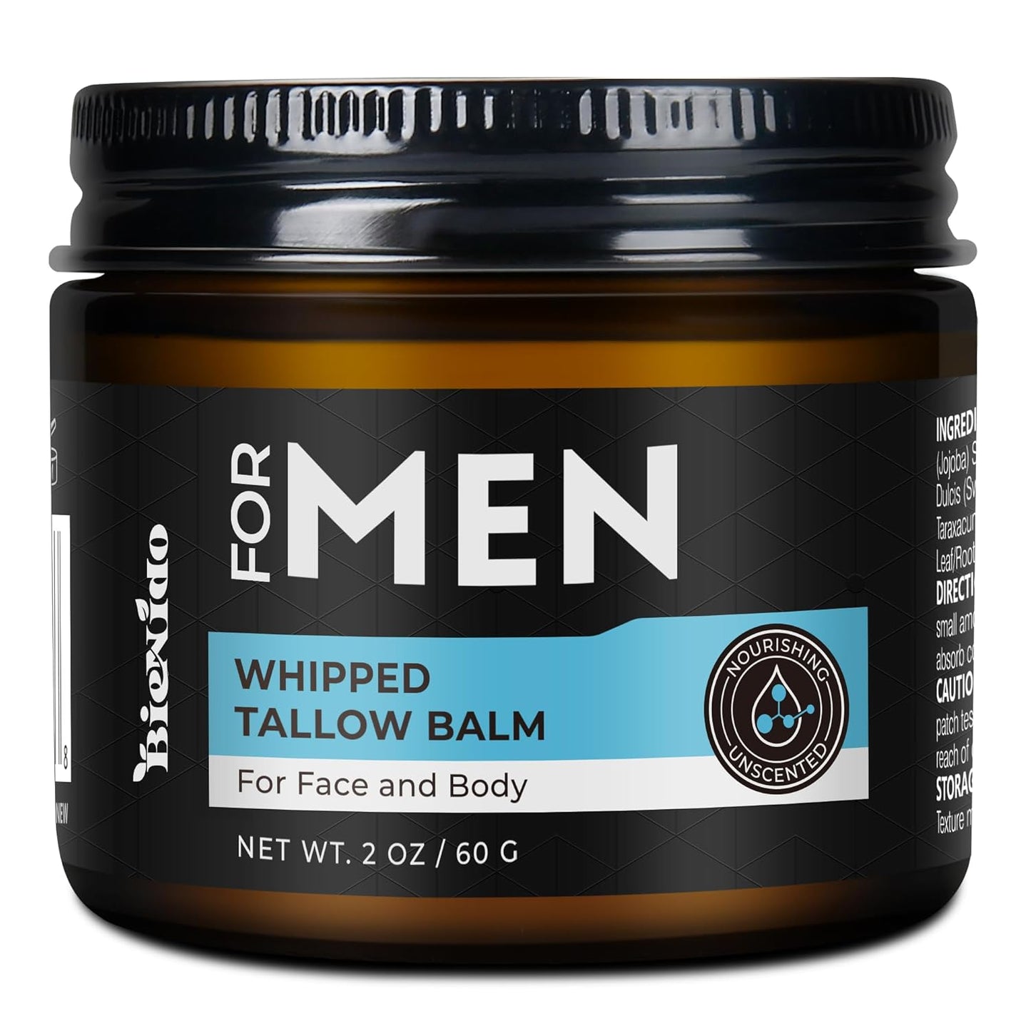 Wrinkle Defense Tallow Balm for Men – Anti-Aging Whipped Beef Tallow with Jojoba Oil for Deep Hydration, Clean Scent Non-Greasy Skincare for Men