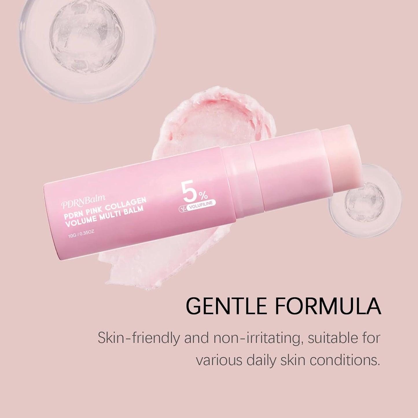 Collagen Multi Balm Stick, K-Beauty Volufiline & NAD+ Skin Booster for Under-Eyes, Neck, Forehead, Smile Lines & Lips, Instant Plumping, Radiance & Line Smoothing (Pack of 1)