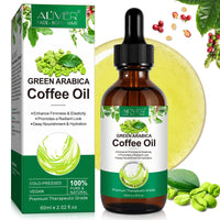 Cold-Pressed Green Arabica Coffee Oil 60Ml - 100% Pure Natural Carrier Oil for Skincare, Enhances Firmness, Deep Nourishment for Face, Body & Hair Care