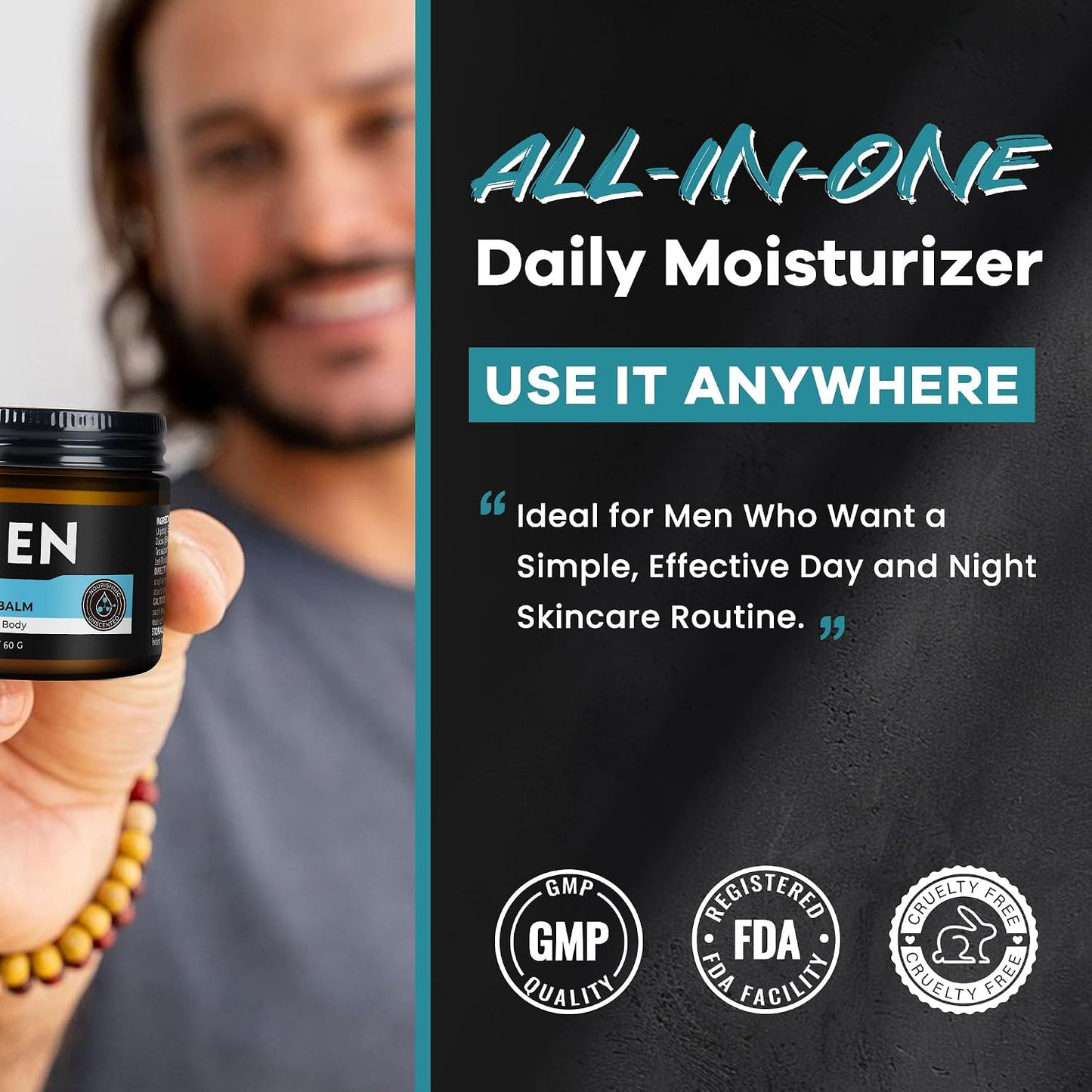 Wrinkle Defense Tallow Balm for Men – Anti-Aging Whipped Beef Tallow with Jojoba Oil for Deep Hydration, Clean Scent Non-Greasy Skincare for Men