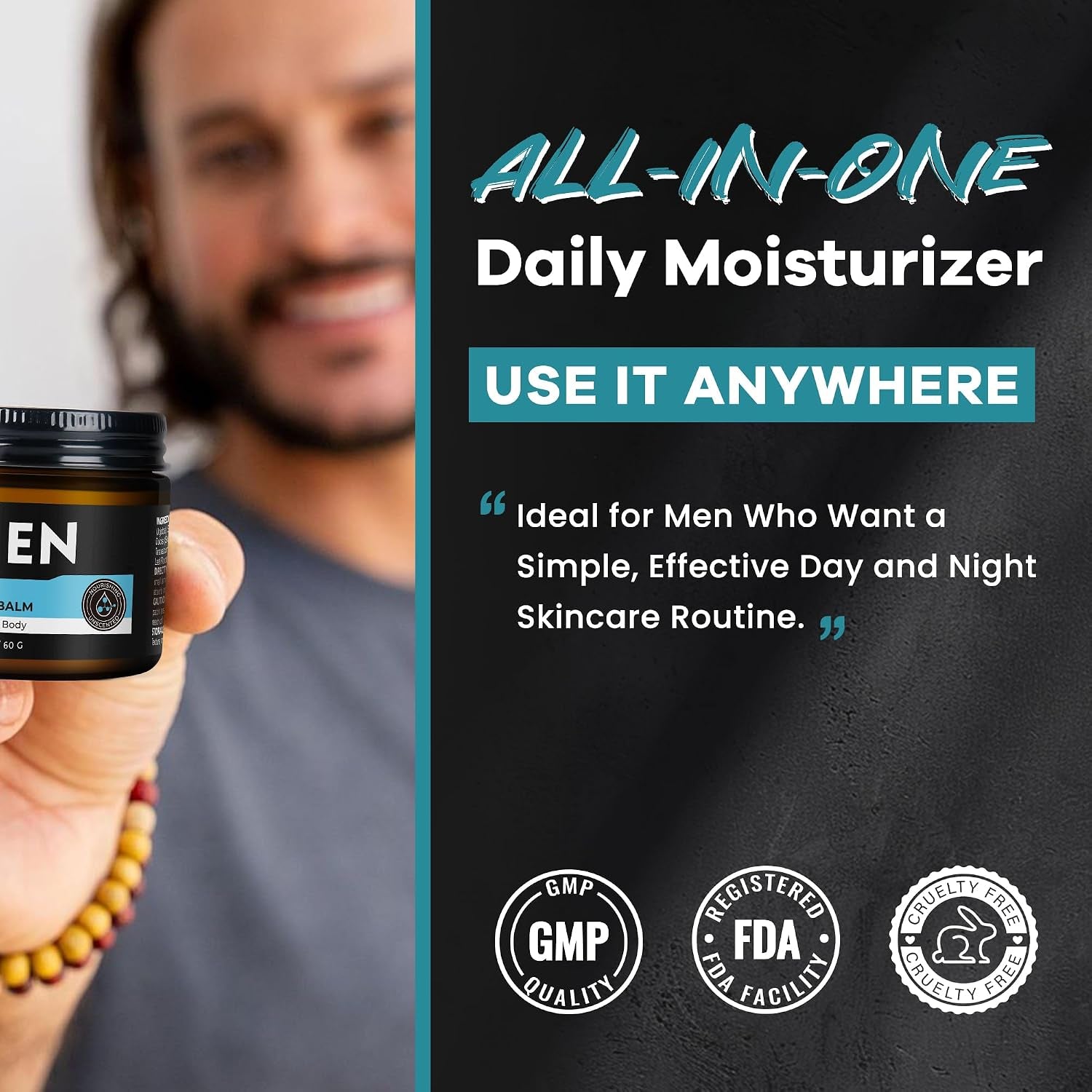 Wrinkle Defense Tallow Balm for Men – Anti-Aging Whipped Beef Tallow with Jojoba Oil for Deep Hydration, Clean Scent Non-Greasy Skincare for Men