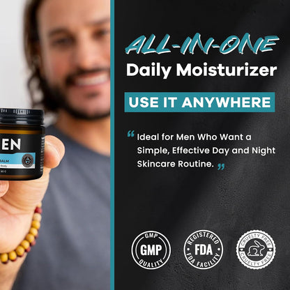Wrinkle Defense Tallow Balm for Men – Anti-Aging Whipped Beef Tallow with Jojoba Oil for Deep Hydration, Clean Scent Non-Greasy Skincare for Men