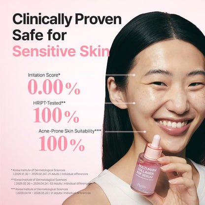 Multi PDRN + Collagen + EGF Revitalizing Facial Serum | for Glass Skin, Radiance, Elasticity & Hydration | 99% Pure PDRN Complex, Firming & Brightening Booster | Korean Skincare 1.01 Fl.Oz