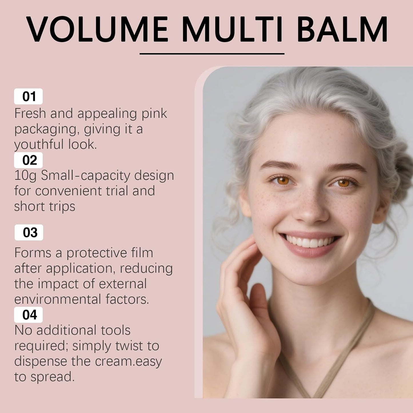 Collagen Multi Balm Stick, K-Beauty Volufiline & NAD+ Skin Booster for Under-Eyes, Neck, Forehead, Smile Lines & Lips, Instant Plumping, Radiance & Line Smoothing (Pack of 1)